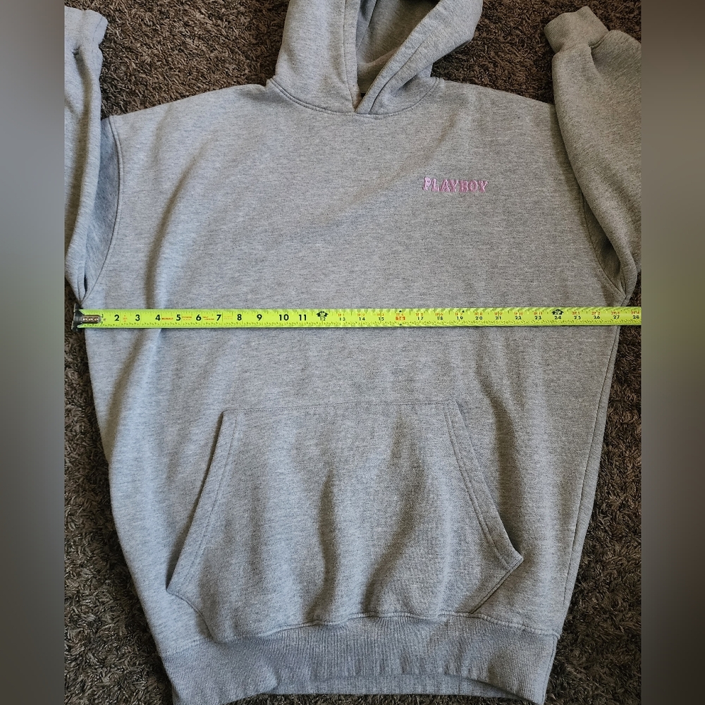 Playboy X Missguided Grey Nov. 2013 Magazine Cover Oversized Hoodie Us 2 View 4